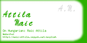 attila maic business card